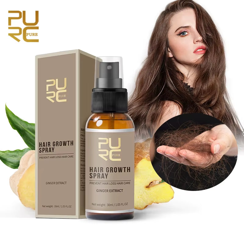 Ginger Hair Spray Root Strengthening Oil Nourishing & Repairing Serum Hair Care Products Set for Men Women