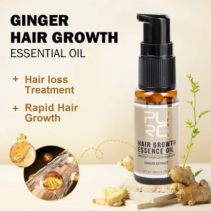 Ginger Hair Spray Root Strengthening Oil Nourishing & Repairing Serum Hair Care Products Set for Men Women